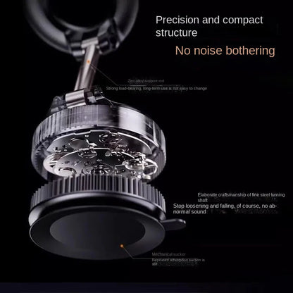 Car phone holder with vacuum adsorption and magnetic suction
