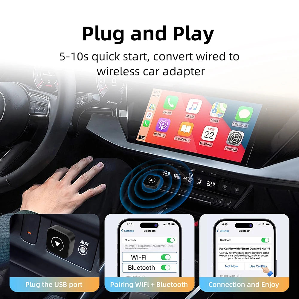 2in1 Wireless CarPlay Dongle