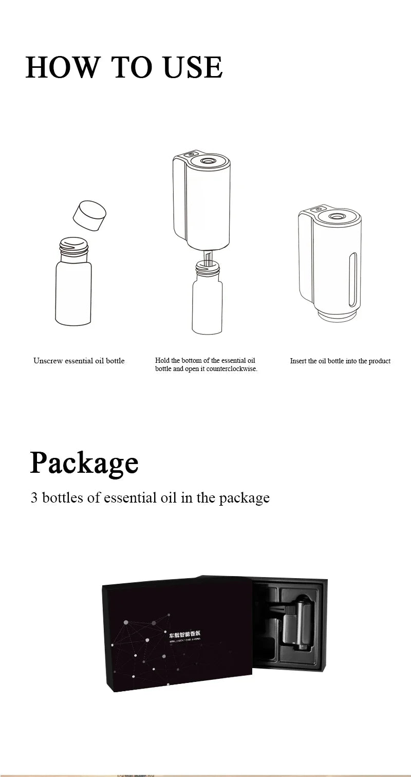 Air Freshener Diffuser 3 Levels Of Adjustable Diffuser Interior Car Accessory