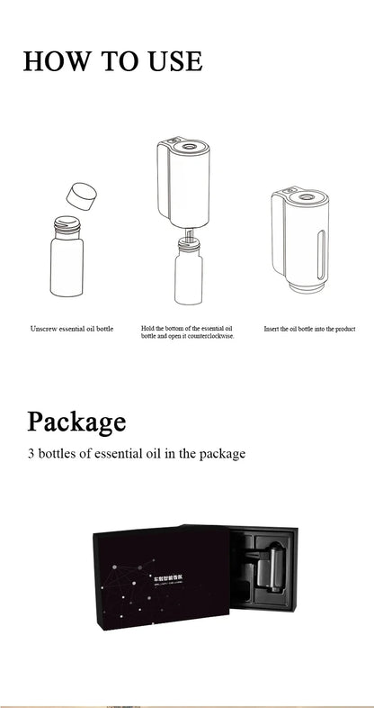 Air Freshener Diffuser 3 Levels Of Adjustable Diffuser Interior Car Accessory